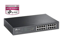 Load image into Gallery viewer, TP-Link 16-Port Gigabit PoE+ Easy Smart Managed Switch with 110W 8-PoE Ports | Unmanaged Plus | Plug and Play | Desktop/Rackmount | Metal | Lifetime TL-SG1016PE

