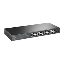 Load image into Gallery viewer, TP-Link TL-SL2428P V4 | 24 Port Fast Ethernet Smart Managed PoE Switch | 24 PoE+ Ports @250W, w/ 4 Gigabit Ports + 2 Combo SFP Slots | Omada SDN Integrated | Limited Lifetime Protection | PoE Recovery
