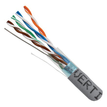 Load image into Gallery viewer, Vertical Cable 057-471/S/GY Cat5e, 350 MHz, Shielded, 24AWG, Solid Bare Copper, 1000ft, Bulk Ethernet Cable, Gray
