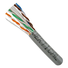 Load image into Gallery viewer, Vertical Cable Cat6A 10G, UTP, 23AWG, Solid Bare Copper, PVC, 1000ft Bulk Ethernet Cable, Gray 064-688/A/GY
