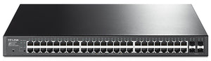 Bundle with Cat6 5ft Patch Cords and TP-Link T1600G-52PS JetStream 48-Port Gigabit Smart PoE+ Switch with 4 SFP Slots