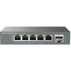 Grandstream Unmanaged 2.5 MultiGigabit Switch with 5 x 2.5 GigE (4 x PoE), 1 x SFP+ GWN7700MP