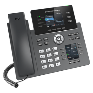 Grandstream 4 Lines, 4 SIP Accounts,  2.8 in + 2.4 in scrn, PoE + GigE, Color GRP2614