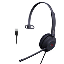 Load image into Gallery viewer, UH37 USB Headset with Microphone for PC Laptop - Headphones with Noise Cancelling Microphone for Computer,On-Ear Wired Office Call Center Headset Mono
