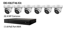 Load image into Gallery viewer, HIKVISION EKI-K82T46 8-Channel 4K POE NVR Value Express Kit with (6) 4MP Outdoor Network Turret Camera, (2.8 mm Fixed Lens), RJ45 Connections
