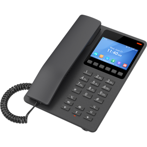 Grandstream Desktop Hotel Phone, 3.5" Color LCD, PoE, Black GHP631