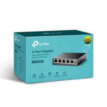Load image into Gallery viewer, TP-Link 5 Port Gigabit PoE Switch | 4 PoE+ Port @65W | Easy Smart | Limited Lifetime Protection | Shielded Ports | Support QoS, Vlan TL-SG105PE
