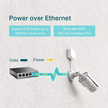 Load image into Gallery viewer, TP-Link 5 Port Gigabit PoE Switch | 4 Port PoE 56W | 802.3af Compliant | Shielded Ports | Traffic Optimization | Plug and Play | Sturdy Metal (TL-SG1005P)
