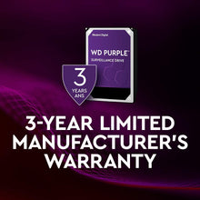Load image into Gallery viewer, Western Digital 10TB WD Purple Surveillance Internal Hard Drive - 7200 RPM Class, SATA 6 Gb/s, , 256 MB Cache, 3.5" - WD102PURZ
