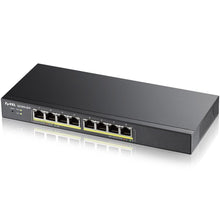 Load image into Gallery viewer, Zyxel 8-Port Gigabit PoE Switch | Smart Managed | Desktop/Wallmount and Fanless | 8 PoE+ Ports with 70 Watt Budget | VLAN, IGMP, QoS [GS1900-8HP]
