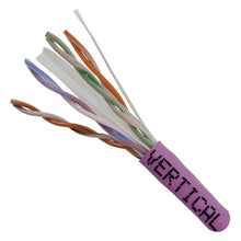 Load image into Gallery viewer, Vertical Cable Cat6, 550 MHz, UTP, 23AWG, Solid Bare Copper,1000ft, Bulk Ethernet Cable - 161 Series, Purple 161-107/PR
