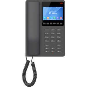 Grandstream Desktop Hotel Phone, 3.5" Color LCD, PoE, Black GHP631