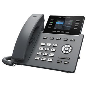 Grandstream 8 Lines, 4 SIP Accounts, 2.8in scrn (color), PoE + GigE, WiFi GRP2624