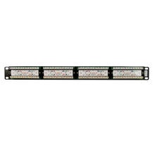 Load image into Gallery viewer, Vertical Cable Cat6 24 Port 19" Horizontal Rackmount 1U Patch Panel 042-377/24
