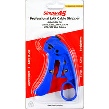 Load image into Gallery viewer, Simply45 Adjustable LAN Cable Stripper for Shielded &amp; Unshielded Cat7a/6a/6/5e (Blue)
