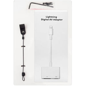 Simply45 Lightning Male to HDMI and Lightning Female Pigtail Dongle Adapter for The Dongler