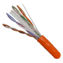 Load image into Gallery viewer, Vertical Cable Cat6, 550 MHz, UTP, 23AWG, Solid Bare Copper,1000ft, Bulk Ethernet Cable - 161 Series, Orange
