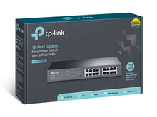 Load image into Gallery viewer, TP-Link 16-Port Gigabit PoE+ Easy Smart Managed Switch with 110W 8-PoE Ports | Unmanaged Plus | Plug and Play | Desktop/Rackmount | Metal | Lifetime TL-SG1016PE
