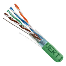Load image into Gallery viewer, Vertical Cable 057-470/S/GR Cat5e, 350 MHz, Shielded, 24AWG, Solid Bare Copper, 1000ft, Bulk Ethernet Cable, Green
