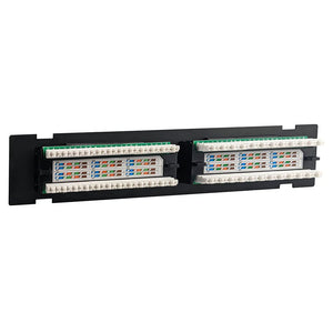 12 Port Loaded UTP Cat6 Patch Panel, 110 style, Includes Wall Mount Bracket, 4 Cable Ties and Rack Mount Screws 1 each boxed