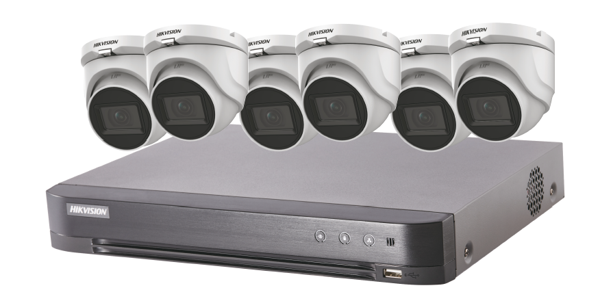 Hikvision 8-ch 5MP Turbo Kit, 6cam+2TB T7208U2TA6