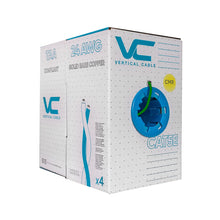 Load image into Gallery viewer, Vertical Cable Cat5e, 350 MHz, UTP, 24AWG, 8C Solid Bare Copper, 1000ft, Bulk Ethernet Cable - 151 Series, Green 151-103/GR
