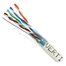 Load image into Gallery viewer, Vertical Cable 057-474/S/WH Cat5e, 350 MHz, Shielded, 24AWG, Solid Bare Copper, 1000ft, Bulk Ethernet Cable, White

