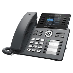 Grandstream 8 Lines, 4 SIP Accounts, 2.8in scrn (color), 10 Paper VPKs, PoE + GigE, WiFi GRP2634