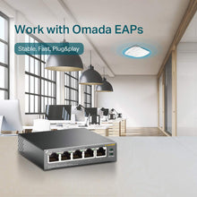 Load image into Gallery viewer, TP-Link 5 Port Gigabit PoE Switch | 4 Port PoE 56W | 802.3af Compliant | Shielded Ports | Traffic Optimization | Plug and Play | Sturdy Metal (TL-SG1005P)
