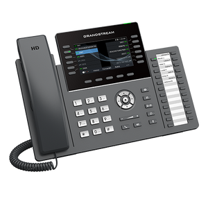 Grandstream 12 Lines, 6 SIP Accounts, 4.8 in scrn, PoE + GigE, WiFi, 24 Paper VPKs GRP2636