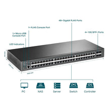 Load image into Gallery viewer, TP-Link TL-SG3452X | 48 Port Gigabit Switch, 4 x 10GE SFP+ Slots | L2+ Smart Managed | Omada
