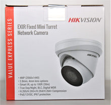 Load image into Gallery viewer, Hikvision ECI-T44F2 2.8MM 4MP Outdoor Network Turret Camera with Night Vision
