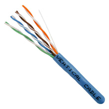 Load image into Gallery viewer, Vertical Cable Cat5e, 350 MHz, UTP, 24AWG, 8C Solid Bare Copper, 1000ft, Bulk Ethernet Cable - 151 Series, Blue 151-102/BL
