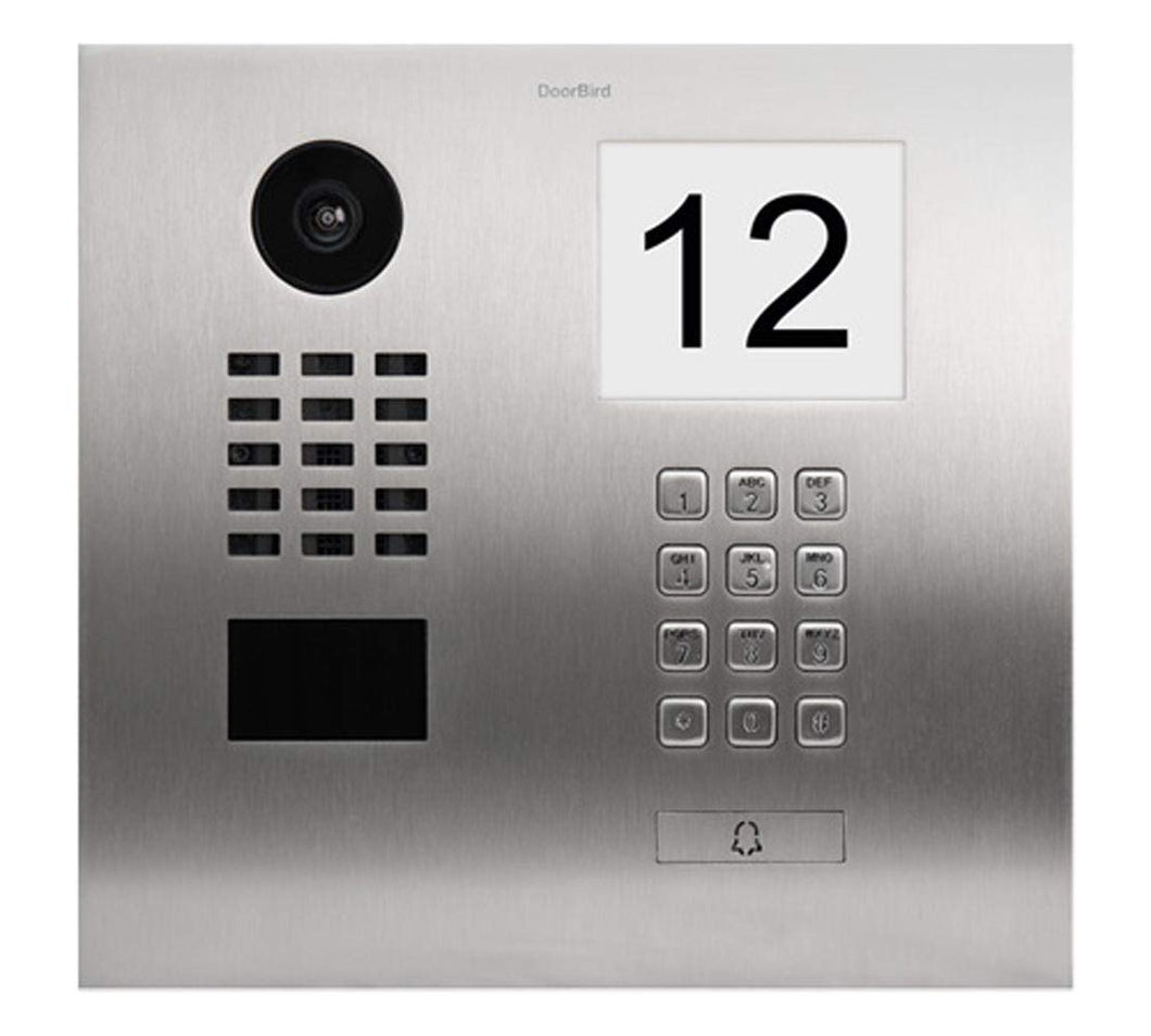 DoorBird Intercom Video Door Station D2101IKH Flush Mounted Stainless Steel(V2A) IP65 Brushed with Keypad