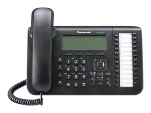 Panasonic 24 Button 6-Line Backlit LCD Display Digital Proprietary Telephone with Full Duplex Speaker Phone, Black KX-DT546-B