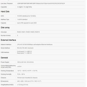 Hikvision Can Be Update DS-9632NI-I16 12MP Embedded 4K 32 Channel NVR 16 SATA