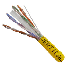 Load image into Gallery viewer, Vertical Cable Cat6, 550 MHz, UTP, 23AWG, Solid Bare Copper,1000ft, Bulk Ethernet Cable - 161 Series, Yellow 161-110/YL
