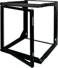 Load image into Gallery viewer, Vertical Cable 12U Open Wall Mount Frame Rack with Hinge 19 Inch Data Racks
