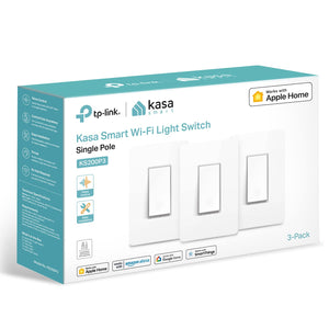 TP-Link Kasa Smart Wi-Fi Light Switch 3-Pack, HomeKit KS200P3