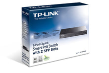 Load image into Gallery viewer, TP-Link 8-Port Gigabit Ethernet Smart PoE Switch with 2-SFP Slots 53W (TL-SG2210P)
