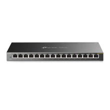 Load image into Gallery viewer, TP-Link 16 Port Gigabit Switch Unmanaged Pro Easy Smart Shielded Ports Fanless Desktop Sturdy Metal Traffic Optimization TL-SG116E Black
