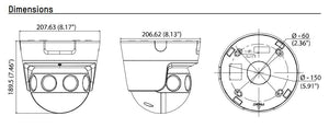 HIKVISION DS-2CD6924F-IS 4MM PanoVu 8MP H.265+ Multi-Sensor IR Outdoor Network Dome Camera with 4mm Lens