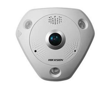 HIKVISION DS-2CD63C5G0E-IS 12MP IR Network Fisheye Dome Camera with Alarm and Audio Inputs and Outputs and Built-in Heater, RJ45 Connection
