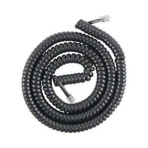 Yealink T Series Black 25 Foot Handset Cord Curly Telephone Cords