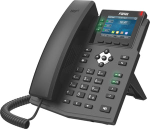 Fanvil X3U Enterprise VoIP Phone, 2.8-Inch Color Display, 6 SIP Lines, Dual-Port Gigabit Ethernet, Power Adapter Not Included X3U