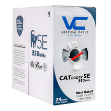Load image into Gallery viewer, Vertical Cable 057-473/S/RD Cat5e, 350 MHz, Shielded, 24AWG, Solid Bare Copper, 1000ft, Bulk Ethernet Cable, Red
