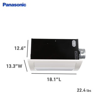 Panasonic FV-11VHL2 WhisperWarm 110 CFM Ceiling Mounted Fan/Heat/Light-Night-Light Combination, White