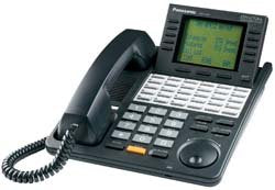 Panasonic KX T7436B - Corded phone - 24-line operation - black