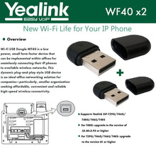 Load image into Gallery viewer, Yealink WF40 USB Dongles for Yealink SIP-T27G,T29G,T46G,T48G,T46S,T48S,T52S,T54S, PACK OF 2 DONGLES
