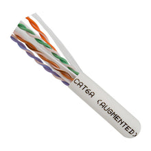 Load image into Gallery viewer, Vertical Cable Cat6A 10G, UTP, 23AWG, Solid Bare Copper, Plenum, 1000ft, Bulk Ethernet Cable, White 065-308/A/P/WH

